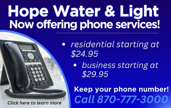 Hope Water & Light now offering phone services