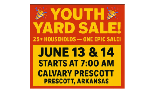 Calvary Student Ministries’ yard sale will be this Friday and Saturday June 13-14 at Calvary in Prescott! 
