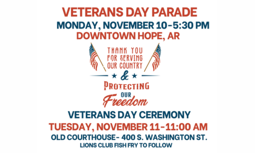 Veterans Day Parade and Ceremony to be Held Next Week