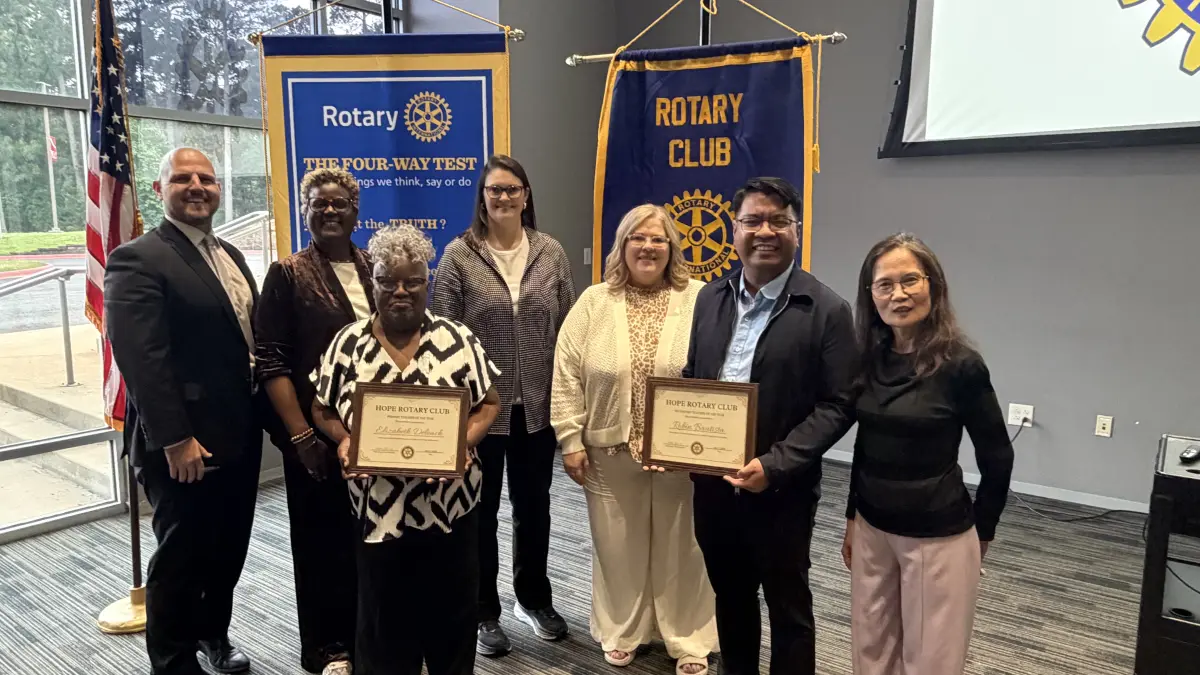 Bautista, Deloach named Hope Rotary Club Teachers of the Year