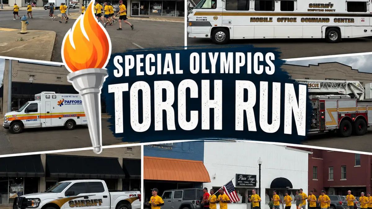   Torch Run Rolls Through Downtown Hope