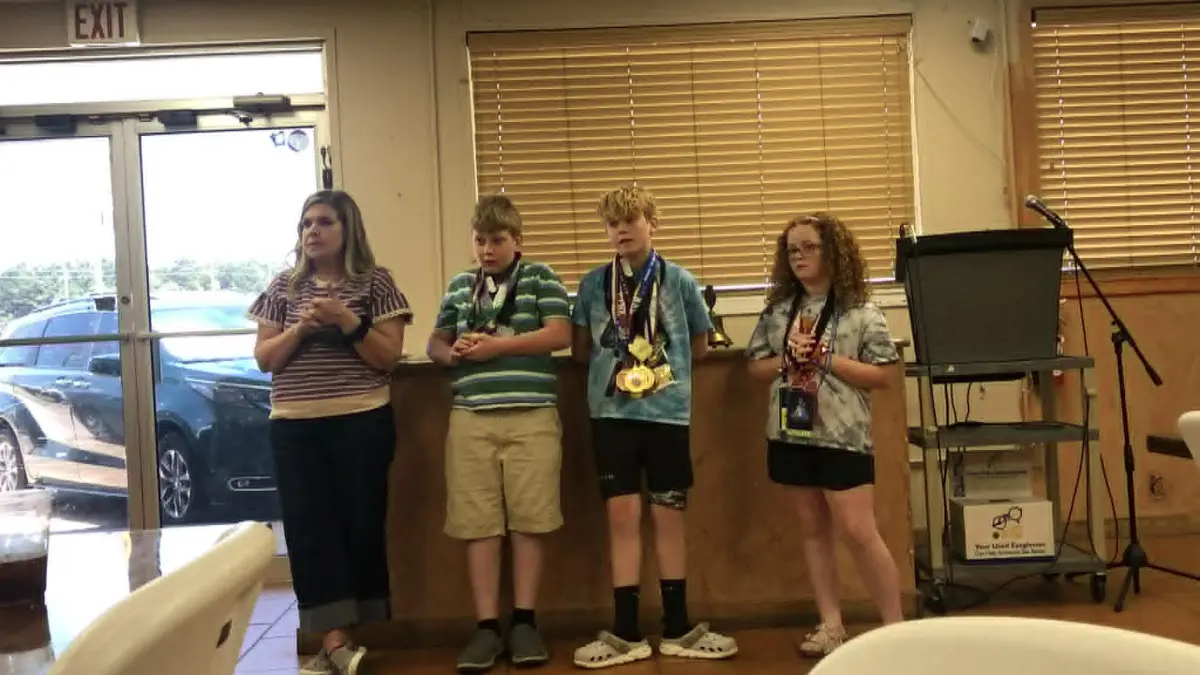 Hope Piranhas swimmers make splash at Kiwanis Club meeting