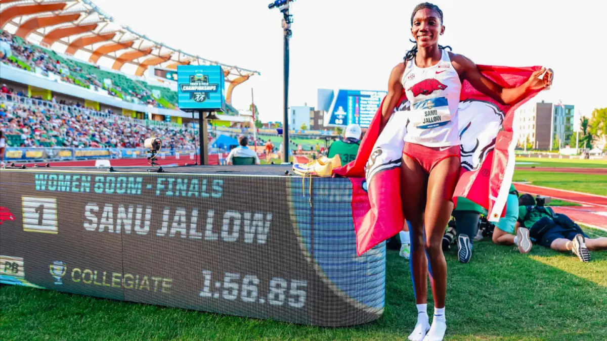 Sanu Jallow-Lockhart finalist for Honda Sport Award in track and field
