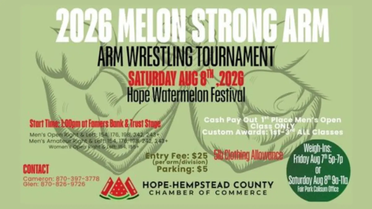 Melon Strong Arm Tournament Debuts at the 50th Annual Hope Watermelon