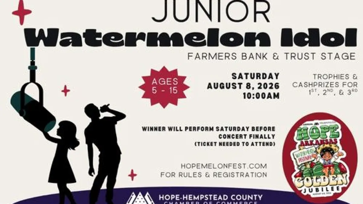 Hope-Hempstead County Chamber of Commerce Announces 2nd Annual Junior Watermelon Idol at the 50th Hope Watermelon Festival