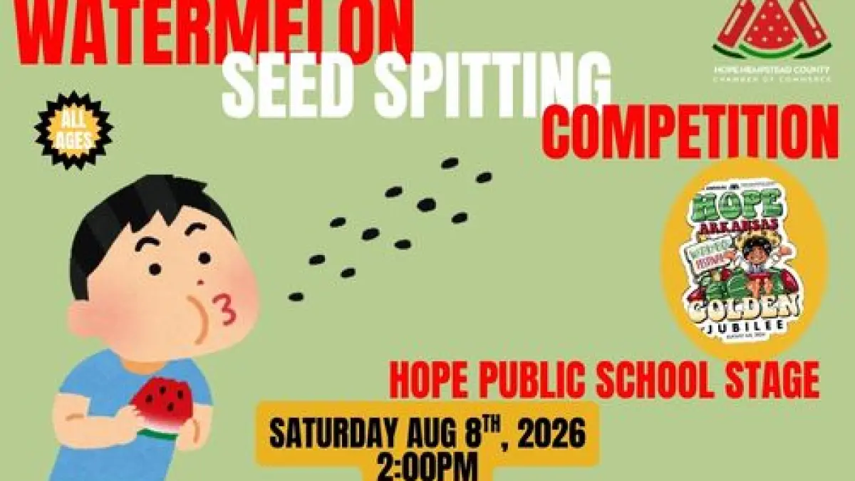 Spit to Win! Watermelon Seed Spitting Contest Returns to the 50th Annual Hope  Watermelon Festival