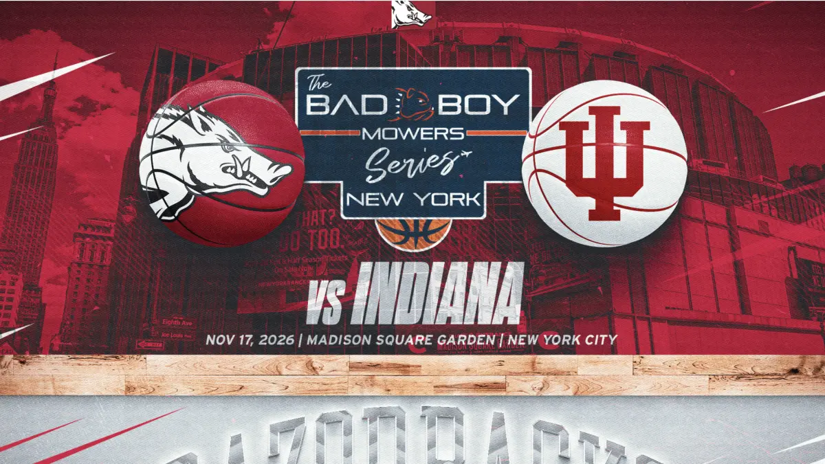 Arkansas to Play Indiana in Madison Square Garden as Part of The Bad Boy Mowers Series – New York