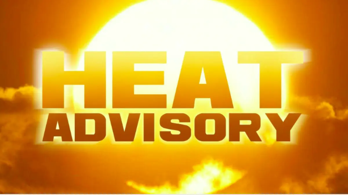 National Weather Service: Heat Advisory for our area until Tuesday 8:00 p.m.