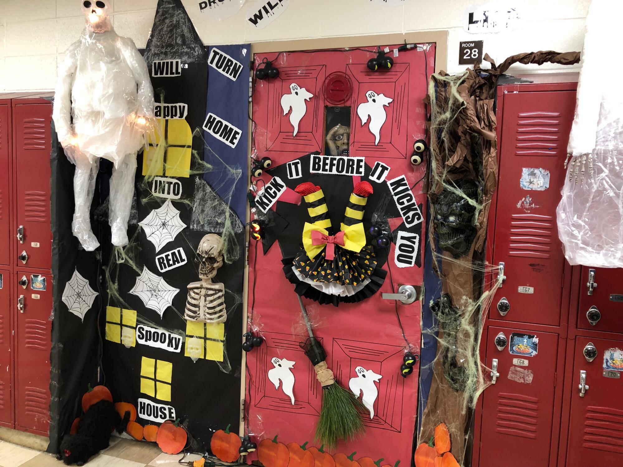 Red Ribbon Spooky Door Contest