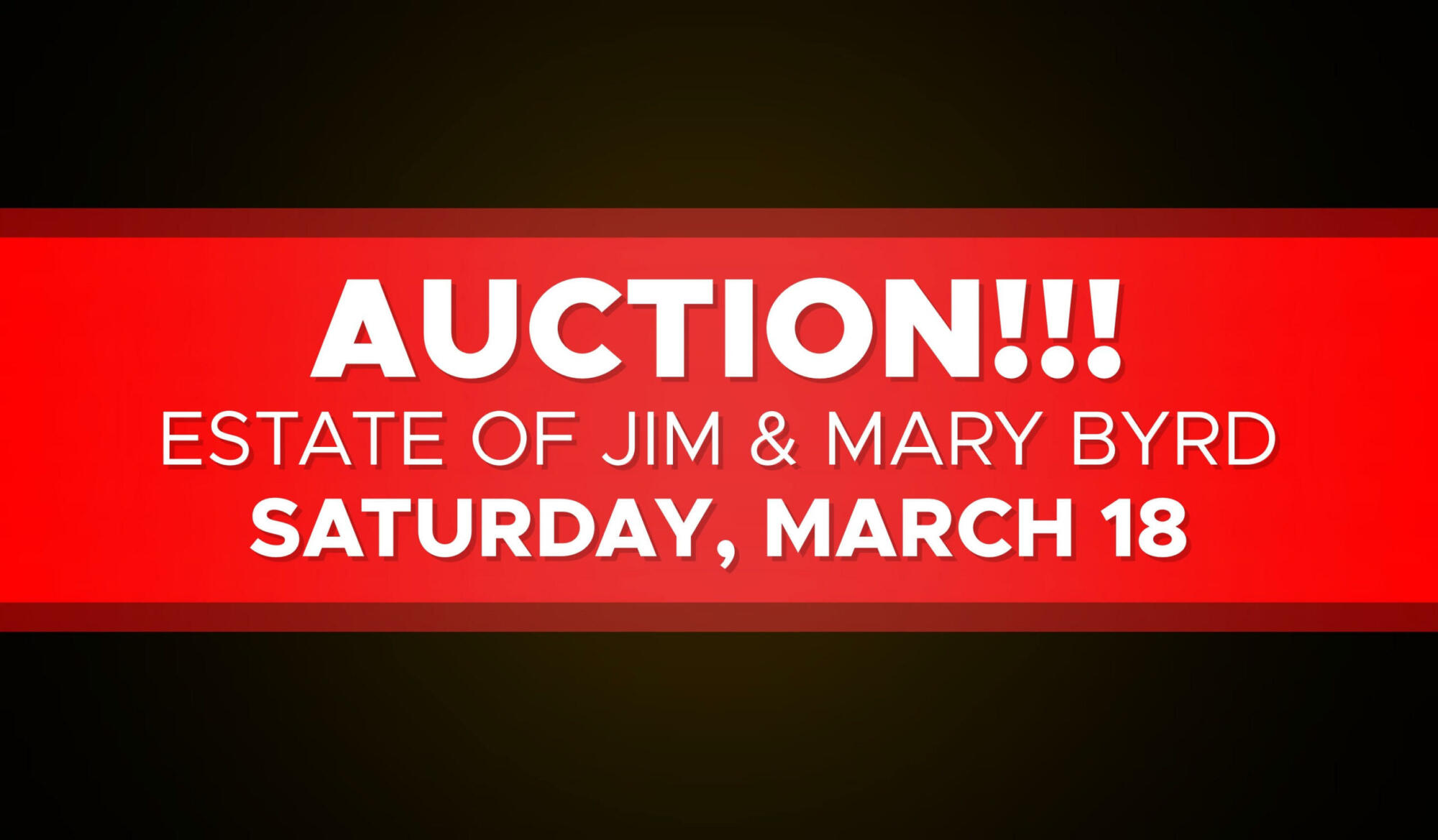 Auction to be Held Saturday, March 18