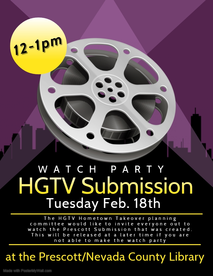 HGTV Submission Watch Party to be Hosted at the Prescott/Nevada Library