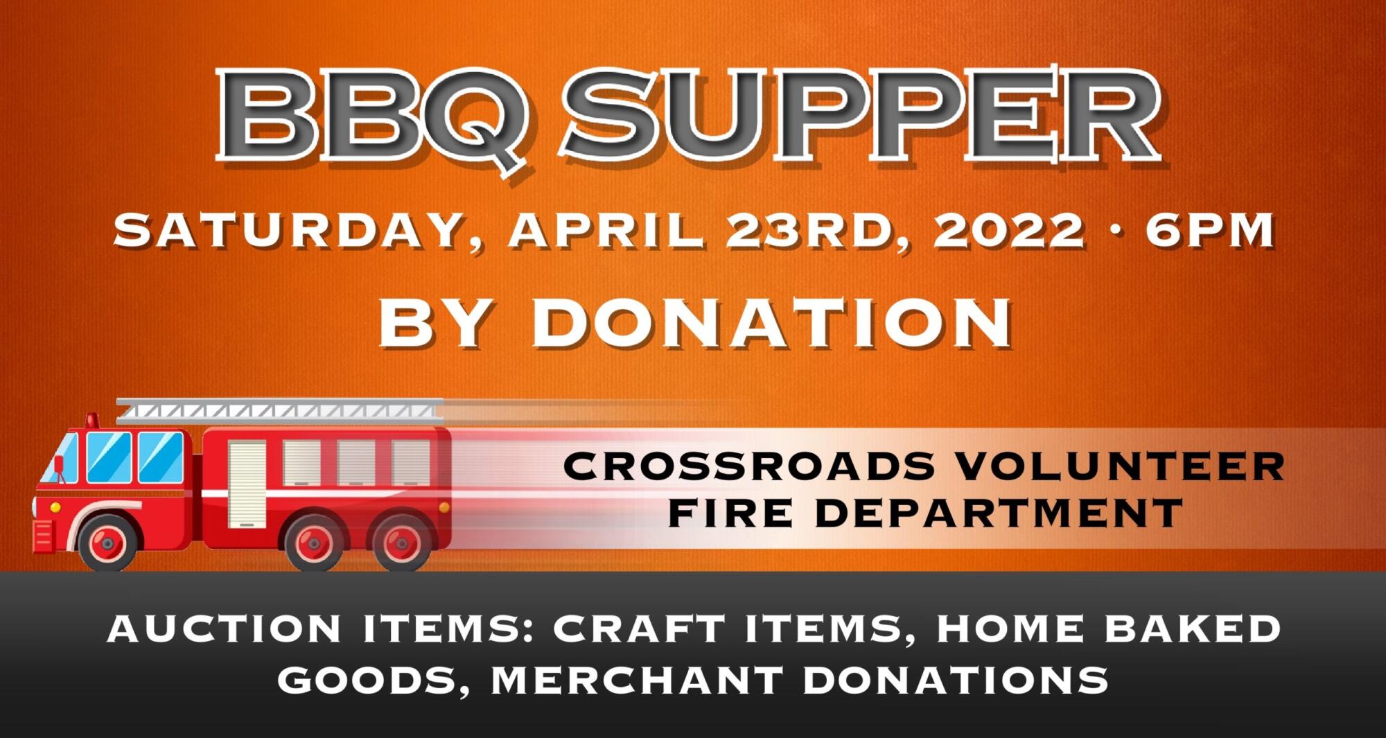 Crossroads Volunteer Fire Department to Hold Fundraiser Saturday
