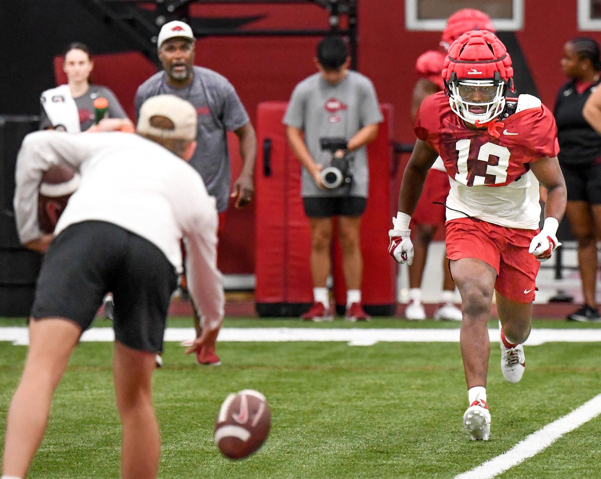 Arkansas secondary talk with Marcus Woodson